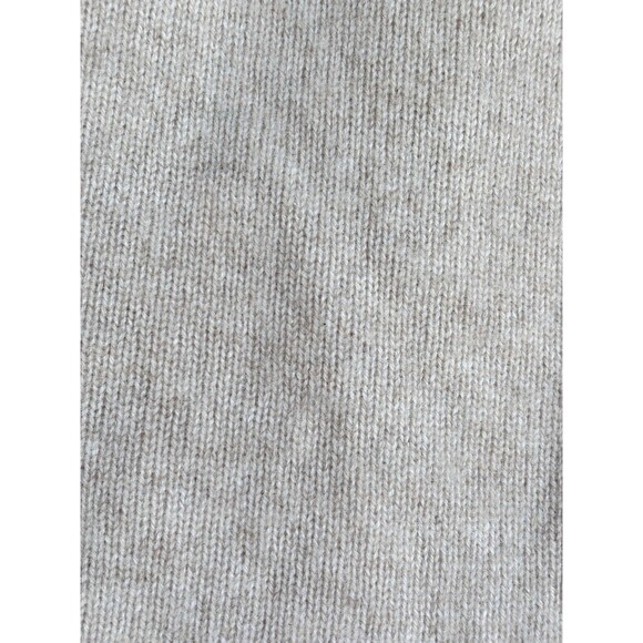 NWT Signature 100% Cashmere Sweater Beige Ribbed Collar Pullover Sz S - Picture 3 of 9